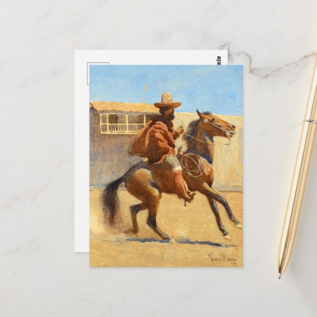 Ranchero of Old California by Maynard Dixon Postcard (Front/Back In Situ)