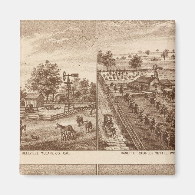 Ranches, stables, Tulare Co, Cal Magnet (Front)