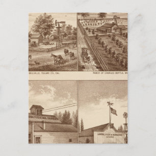 Ranches, stables, Tulare Co, Cal Postcard