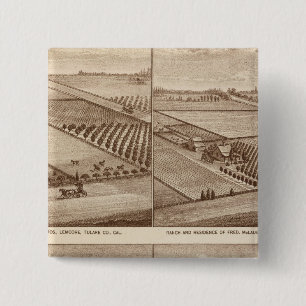Ranches, Tulare Co, Cal 2 15 Cm Square Badge