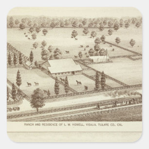 Ranches, Visalia, Cal Square Sticker