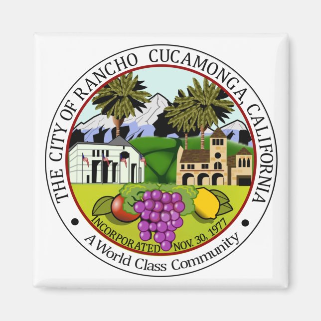 Rancho Cucamonga (California) City Seal Magnet (Front)