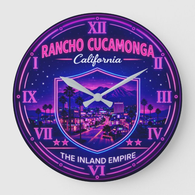 Rancho Cucamonga California  Large Clock (Front)