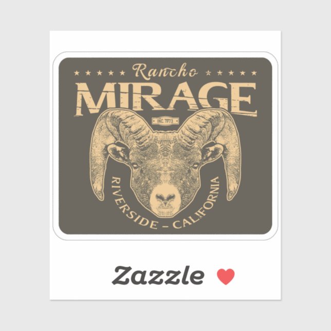 RANCHO MIRAGE CALIFORNIA VINTAGE - BIGHORN SHEEP (Sheet)