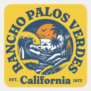 Rancho Palos Verdes,California Square Sticker