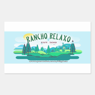 Rancho Relaxo Spring Logo Rectangular Sticker
