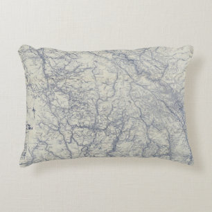 Rand McNally Official 1925 Auto Trails Map 2 Decorative Cushion