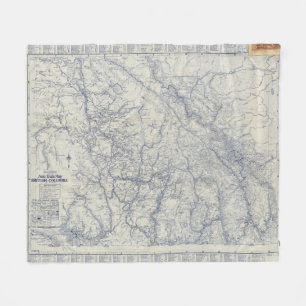 Rand McNally Official 1925 Auto Trails Map 2 Fleece Blanket
