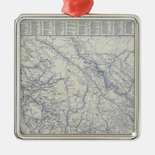 Rand McNally Official 1925 Auto Trails Map 2 Metal Ornament