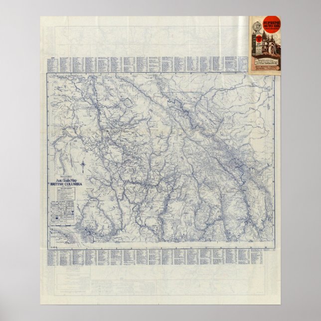 Rand McNally Official 1925 Auto Trails Map 2 Poster (Front)