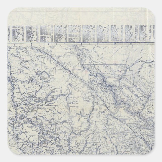 Rand McNally Official 1925 Auto Trails Map 2 Square Sticker (Front)