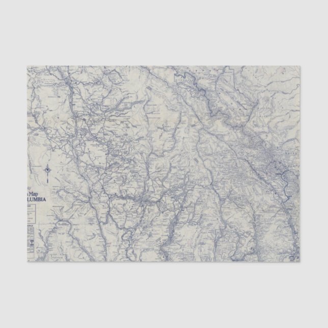 Rand McNally Official 1925 Auto Trails Map 2 Tissue Paper (Front)