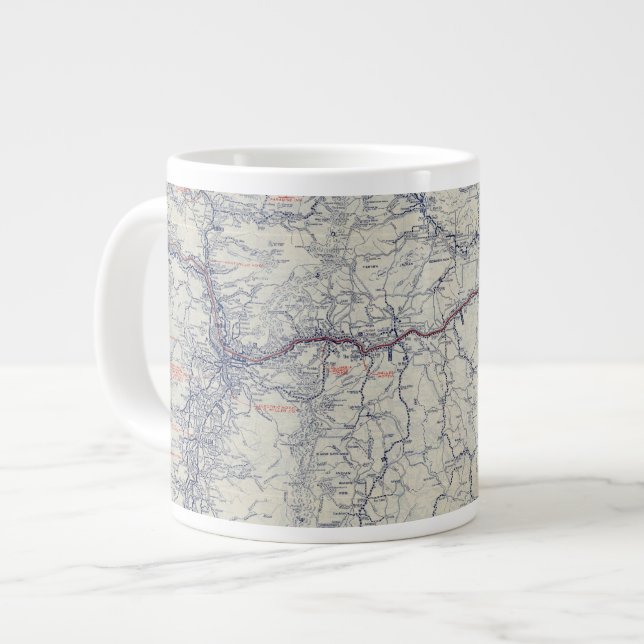 Rand McNally Official 1925 Auto Trails Map Large Coffee Mug (Front Left)