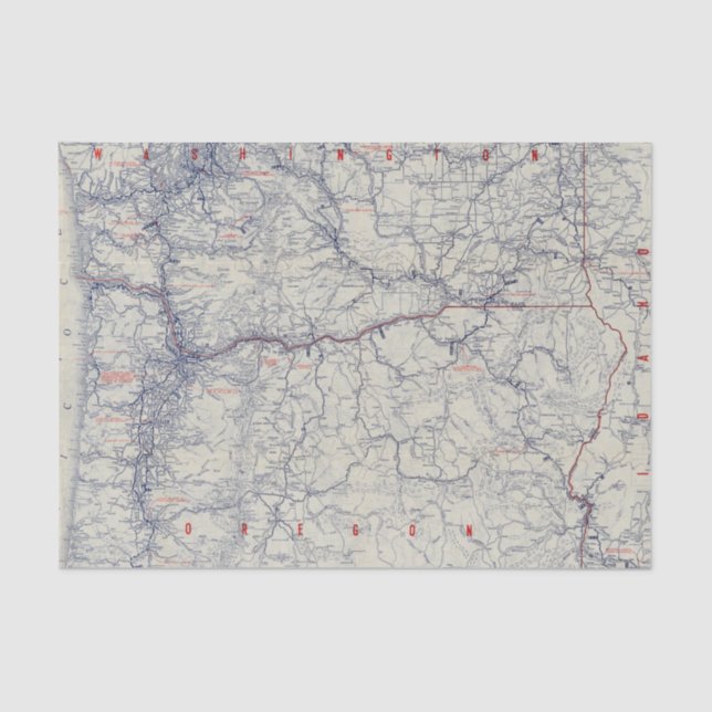 Rand McNally Official 1925 Auto Trails Map Tissue Paper (Front)