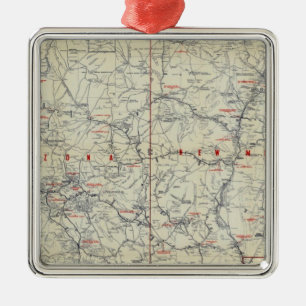 Rand McNally Official 1925 Auto Trails Metal Tree Decoration