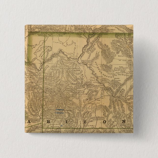 Rand McNally's Arizona 15 Cm Square Badge (Front)