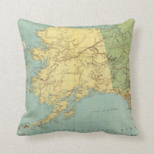 Rand McNally's Map Of Alaska Cushion