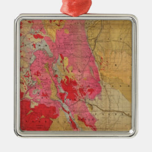 Rand McNally's new geological map Metal Ornament