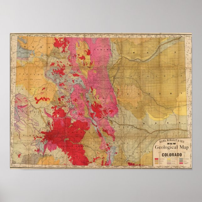 Rand McNally's new geological map Poster (Front)