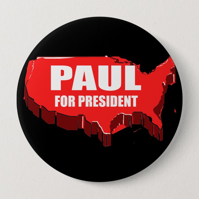 RAND PAUL 2012 10 CM ROUND BADGE (Front)