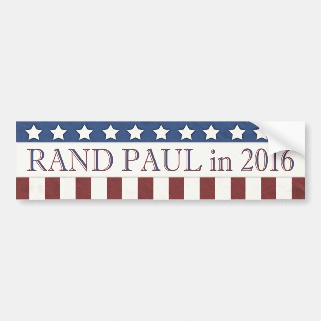 Rand Paul 2016 Stars and Stripes Bumper Sticker (Front)