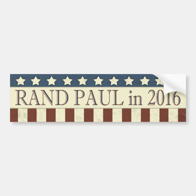 Rand Paul President 2016 Stars Stripes Bumper Sticker (Front)
