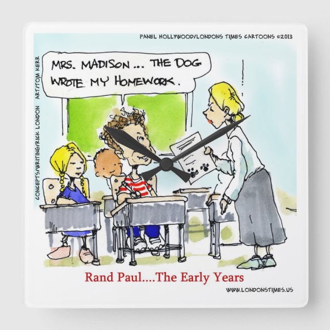Rand Paul The Early Years Funny Wall Clock (Front)