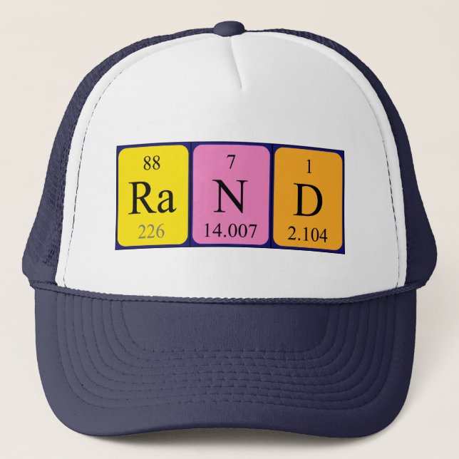 Rand periodic table name hat (Front)