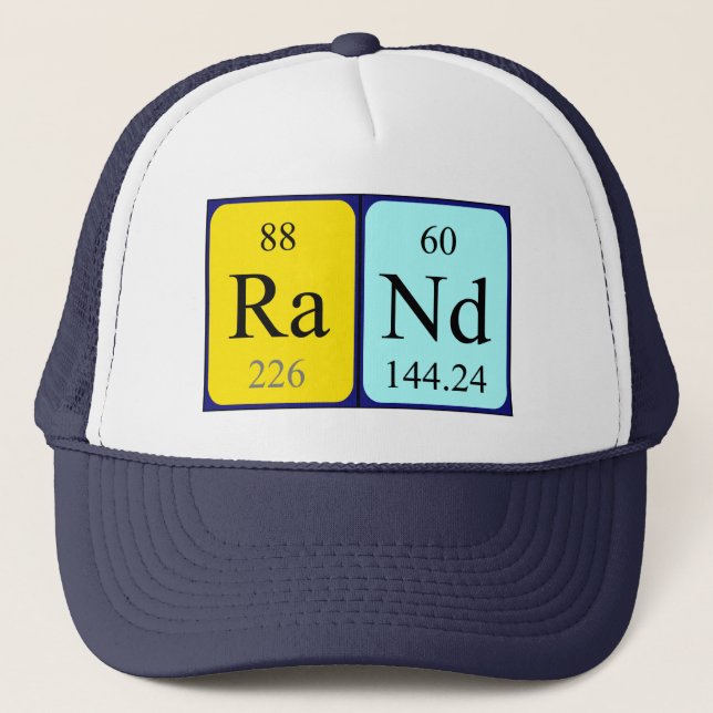Rand periodic table name hat (Front)