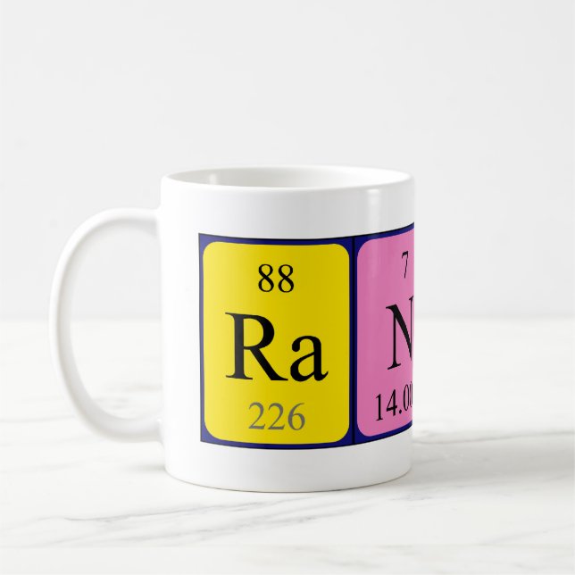 Randal periodic table name mug (Left)
