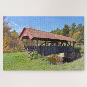 Randall Covered Bridge, Vermont Poster Jigsaw Puzzle