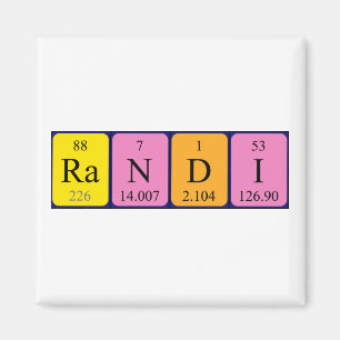 Randi periodic table name magnet
