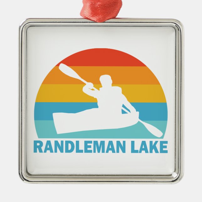 Randleman Lake North Carolina Kayak Metal Ornament (Front)