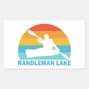 Randleman Lake North Carolina Kayak Rectangular Sticker