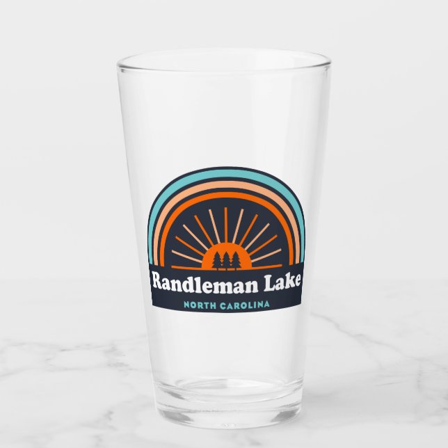 Randleman Lake North Carolina Rainbow Glass (Front)