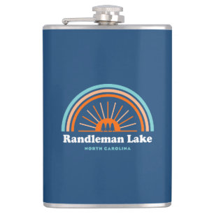 Randleman Lake North Carolina Rainbow Hip Flask