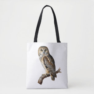 “Randolph” - A Watchful Silence, An Owl’s Portrait Tote Bag