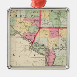 Randolph, Perry, Jackson counties Metal Tree Decoration