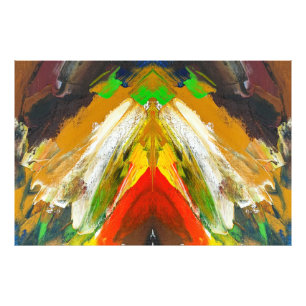 Random Abstract Brushstroke Composition by Lukian Photo Print