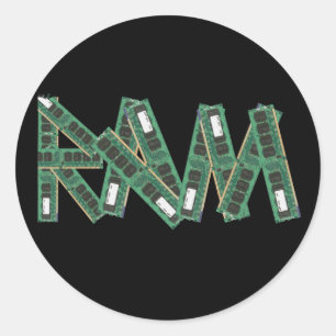 Random Access Memory Classic Round Sticker
