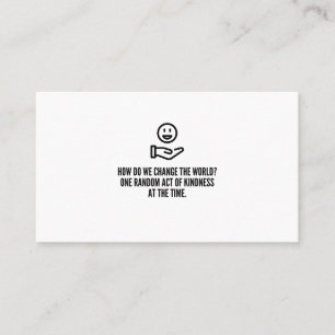 Random act of kindness business card