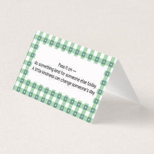 Random Act of Kindness Business Card   Pay It For