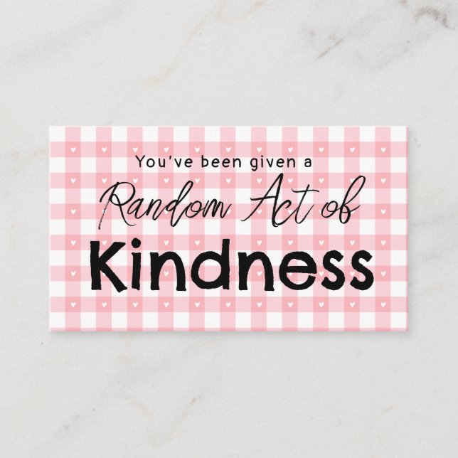 Random Act of Kindness Business Card | Pay It For (Front)