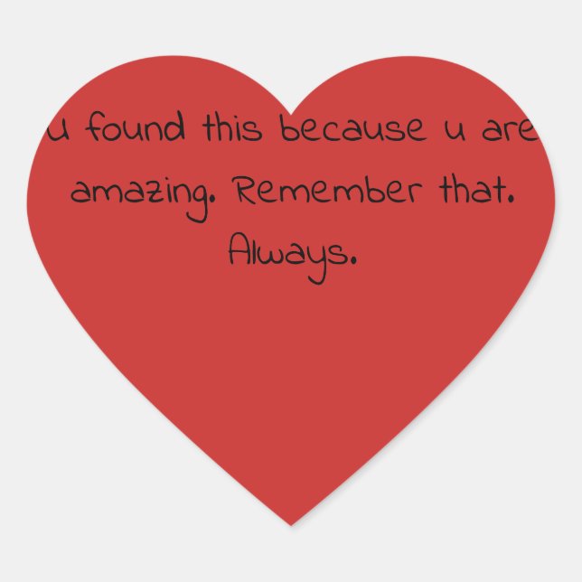 Random act of kindness gift- sticker of love (Front)