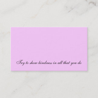 Random Act Of Kindness Idea Business Card