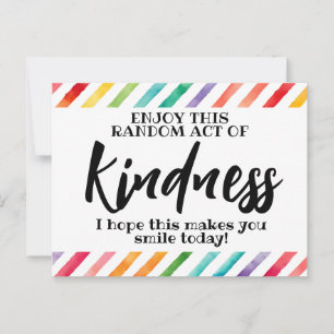 Random Act of Kindness" Motivational Postcard