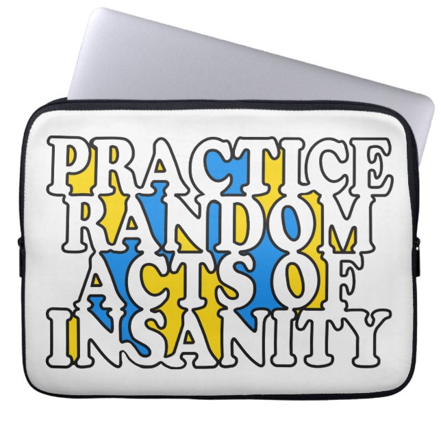 Random Acts of Insanity custom laptop sleeves (Front)