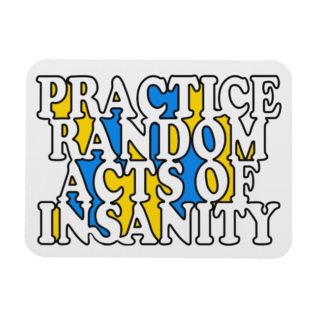 Random Acts of Insanity custom magnet (Horizontal)