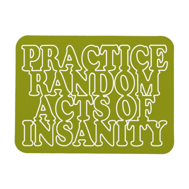 Random Acts of Insanity custom magnet (Horizontal)