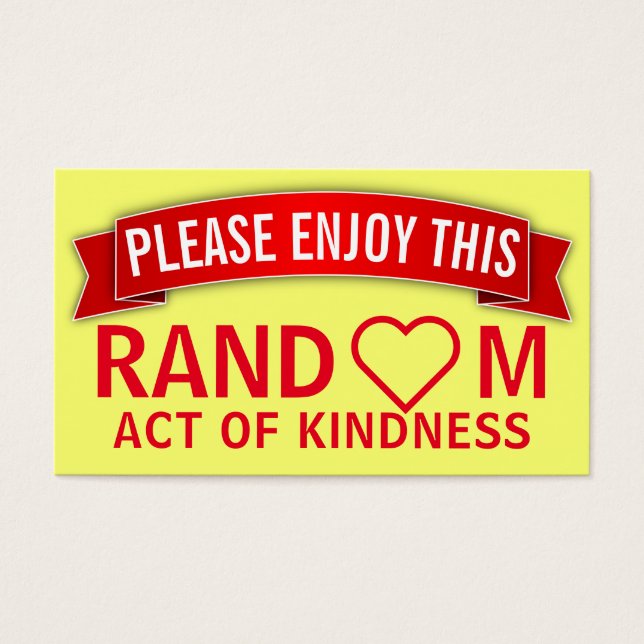Random Acts Of Kindness Cards (Front)